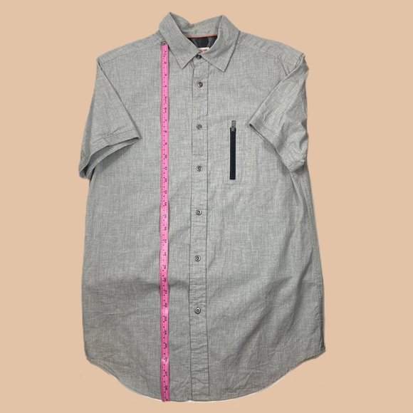 Mossimo - Grey - Short Sleeve Button Up - Picture 8 of 9